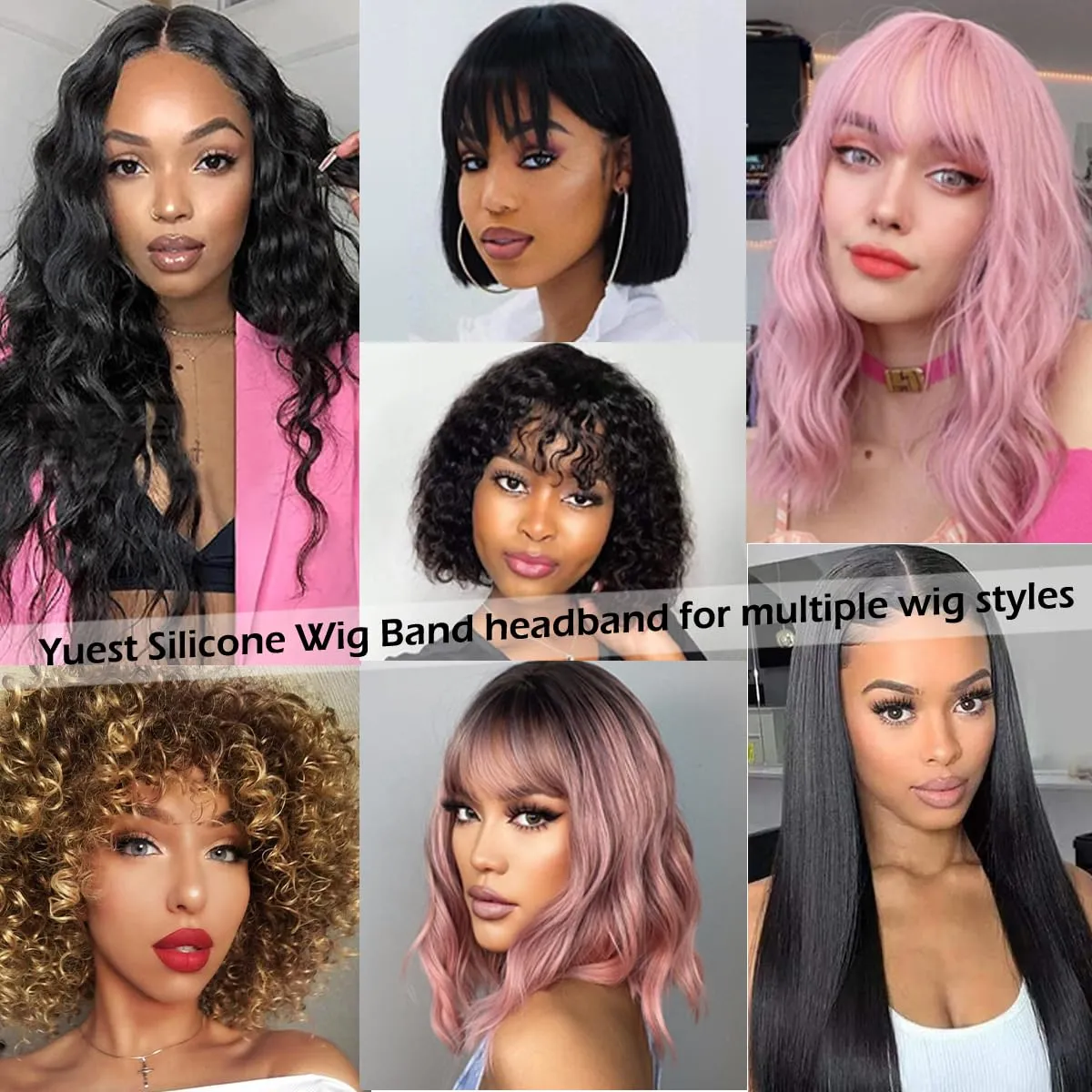 3 Pcs Wig Grip Band & Cap for Glueless Wig