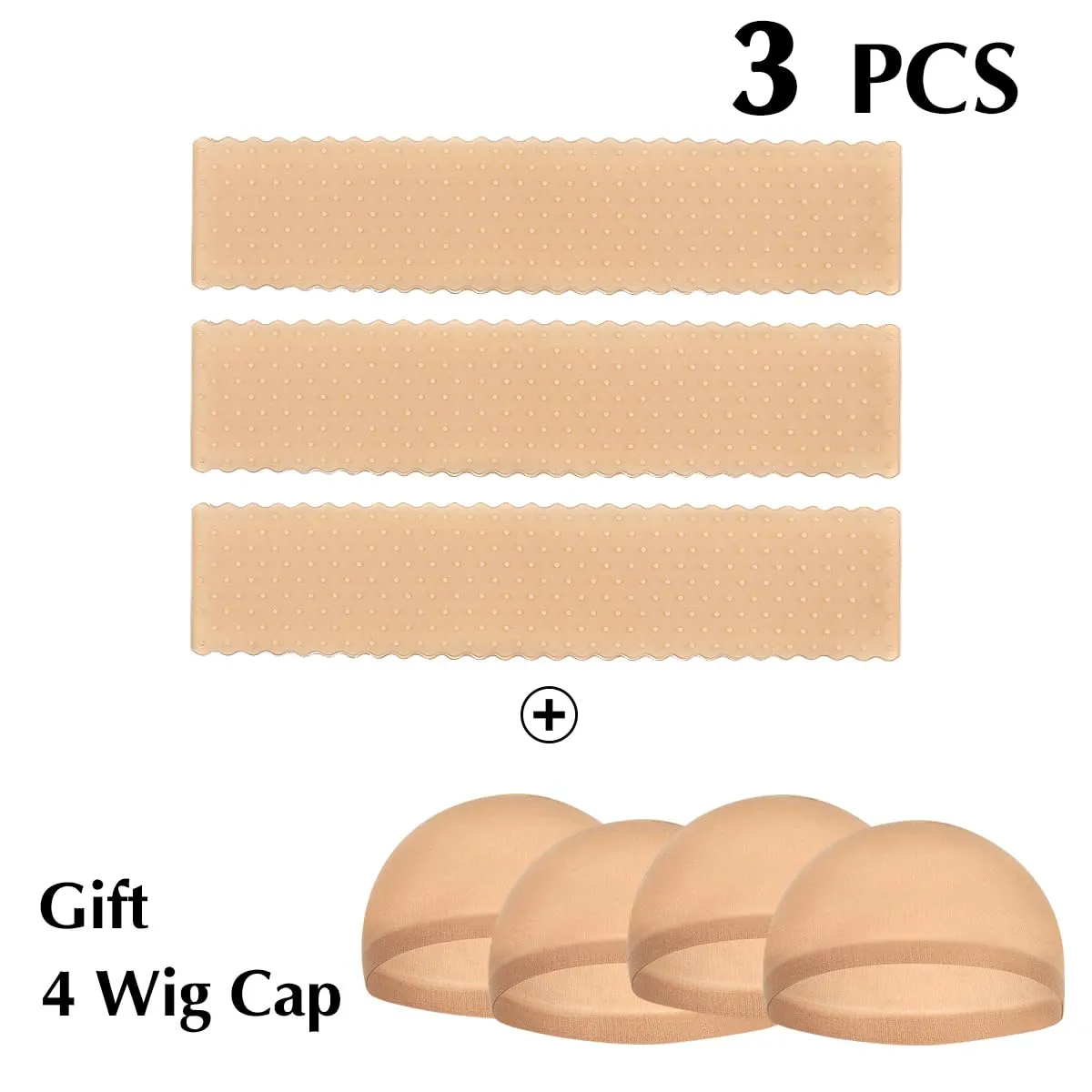 3 Pcs Wig Grip Band & Cap for Glueless Wig