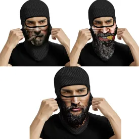 3PCS Balaclava Full Face Mask Ski Mask UV Protection Cover Motorcycle Full Face Mask for Men Women Outdoor Sports