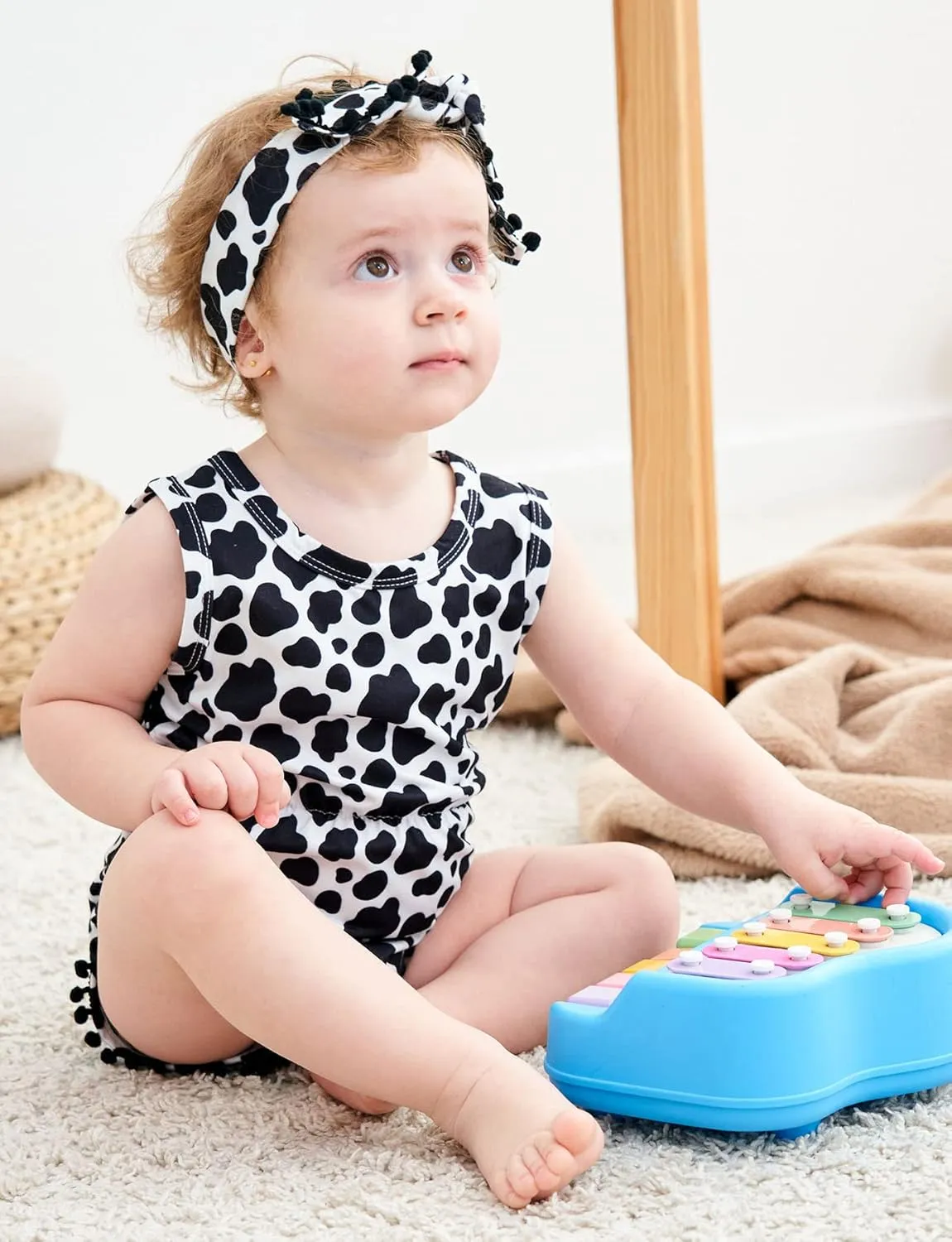 Ahegao 0-24 Months Baby Floral Romper Toddlers Outfits Infant Playsuits   Headband Jumpsuit