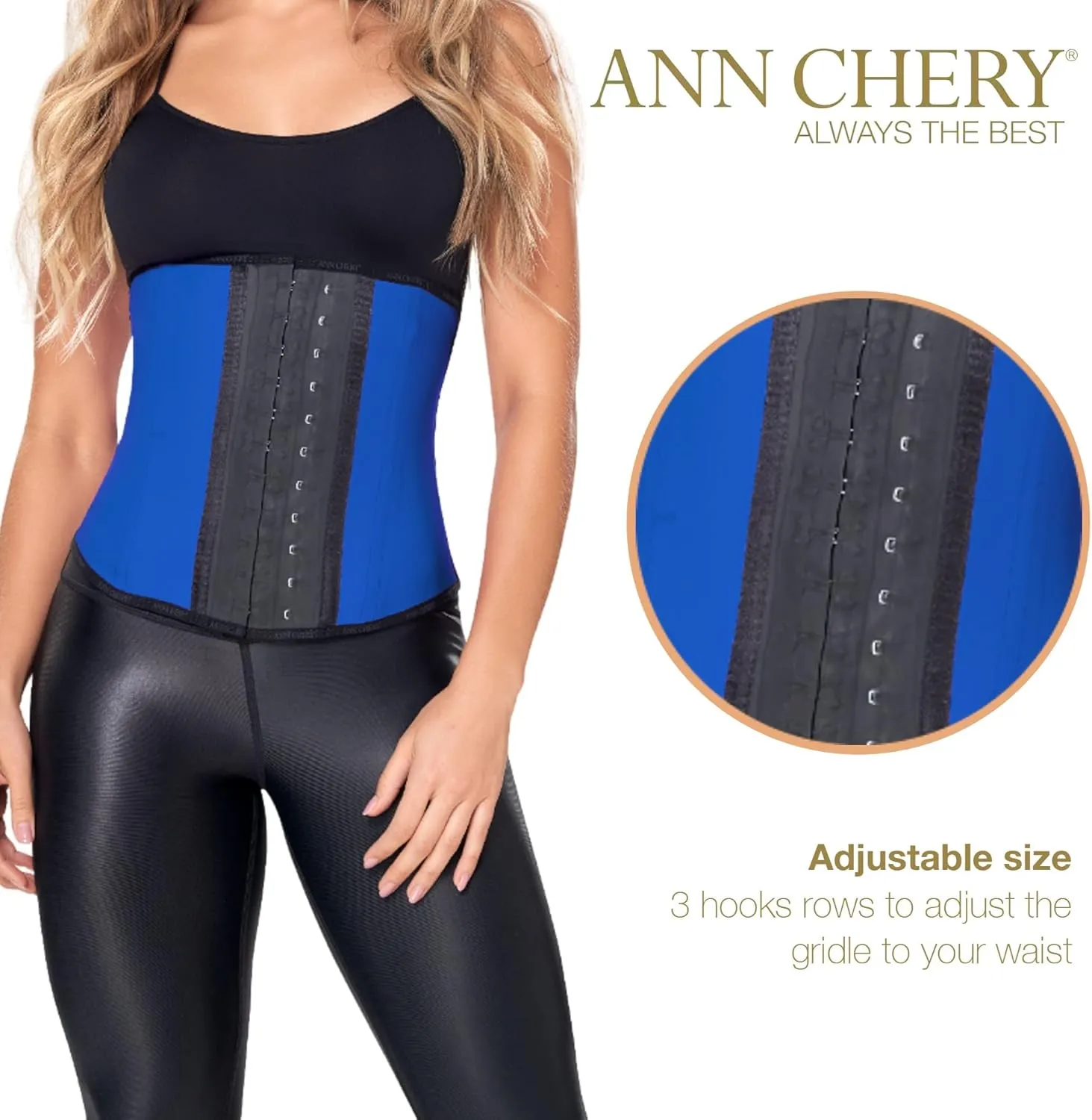 Ann Chery Corset Waist Trainer for Womens Weight Loss - Colombian Waist Cincher - 2 Hook Latex Body Shaper - Edition 2026
