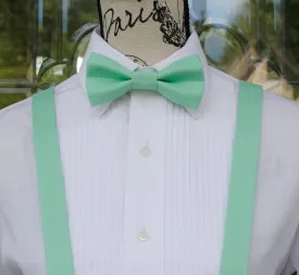 Aqua Green Bow Tie and/or Suspenders (65)