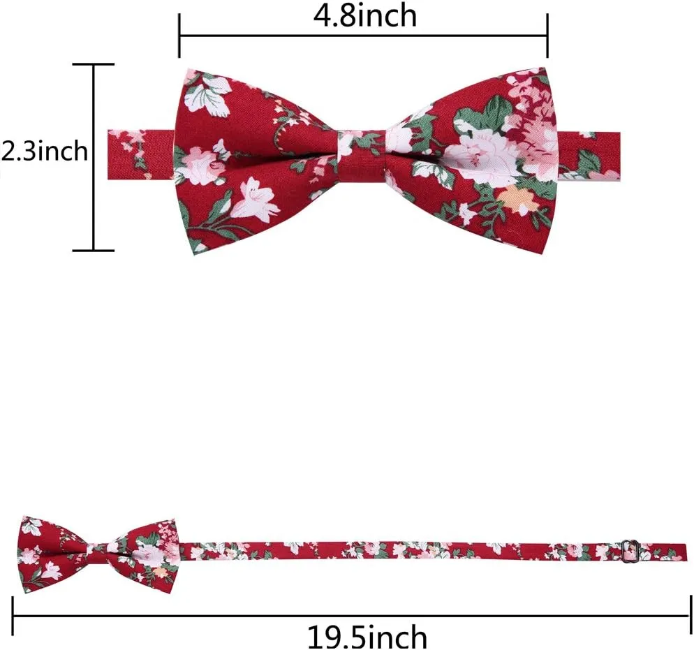 AUSKY 8 PACKS Elegant Adjustable Pre-tied Bow Ties for Men Boys (1&4&5&6&8 Pack for option)
