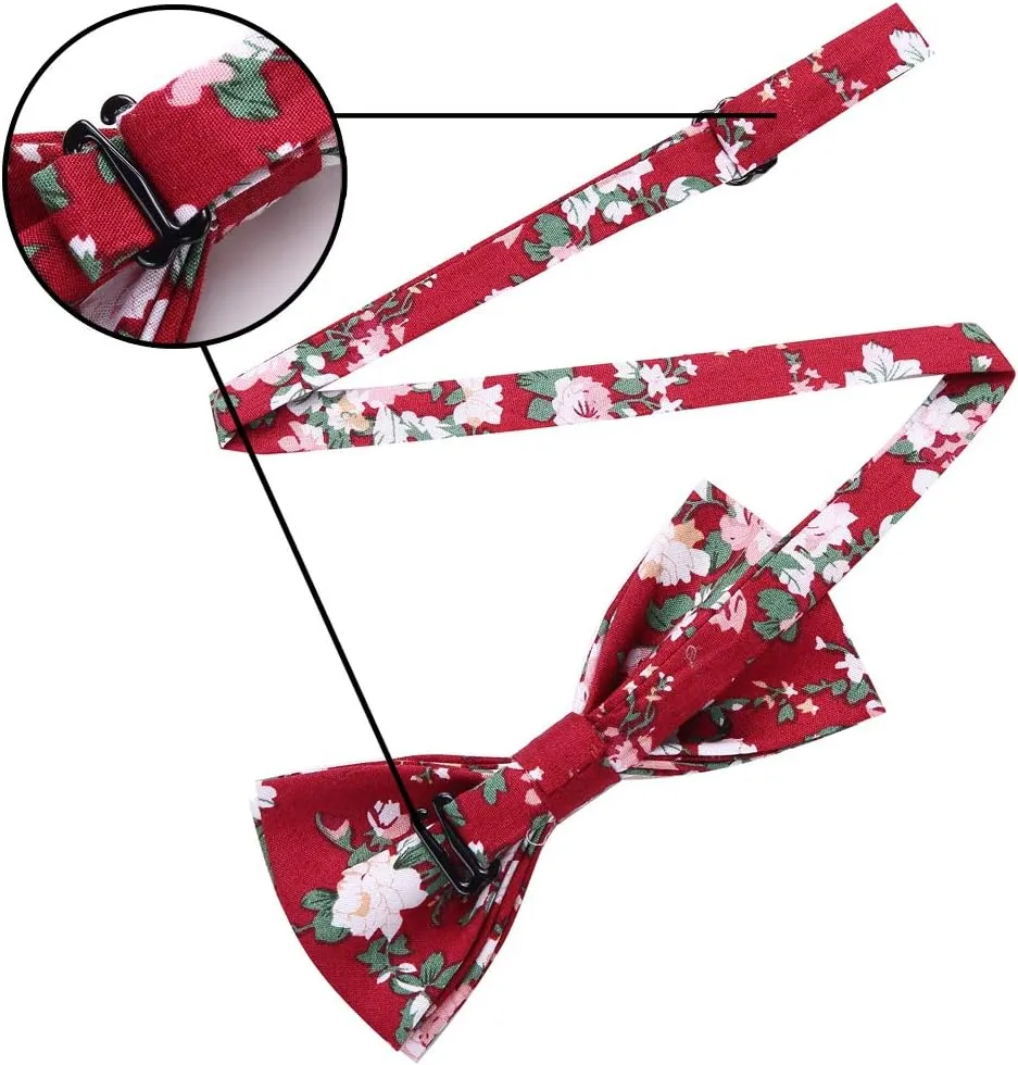 AUSKY 8 PACKS Elegant Adjustable Pre-tied Bow Ties for Men Boys (1&4&5&6&8 Pack for option)