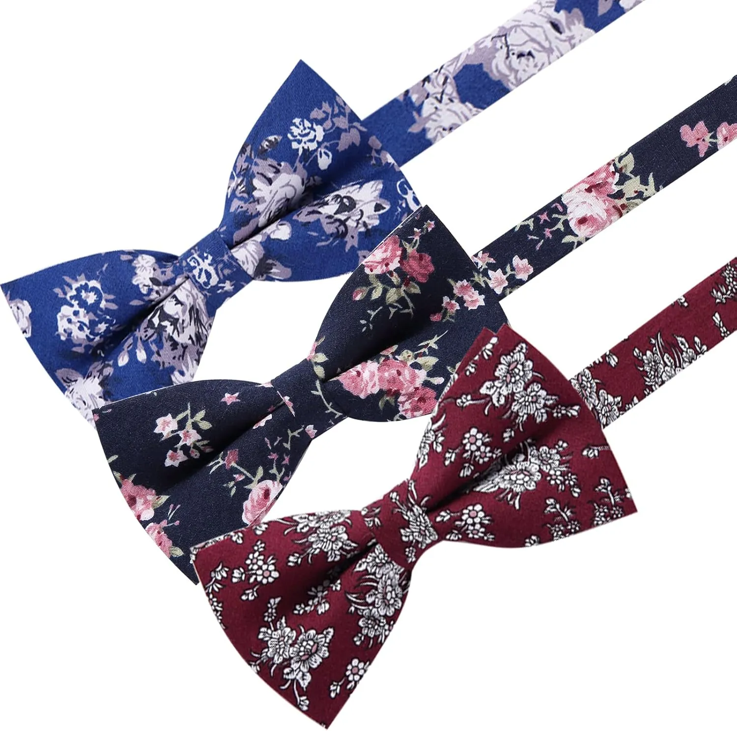 AUSKY 8 PACKS Elegant Adjustable Pre-tied Bow Ties for Men Boys (1&4&5&6&8 Pack for option)