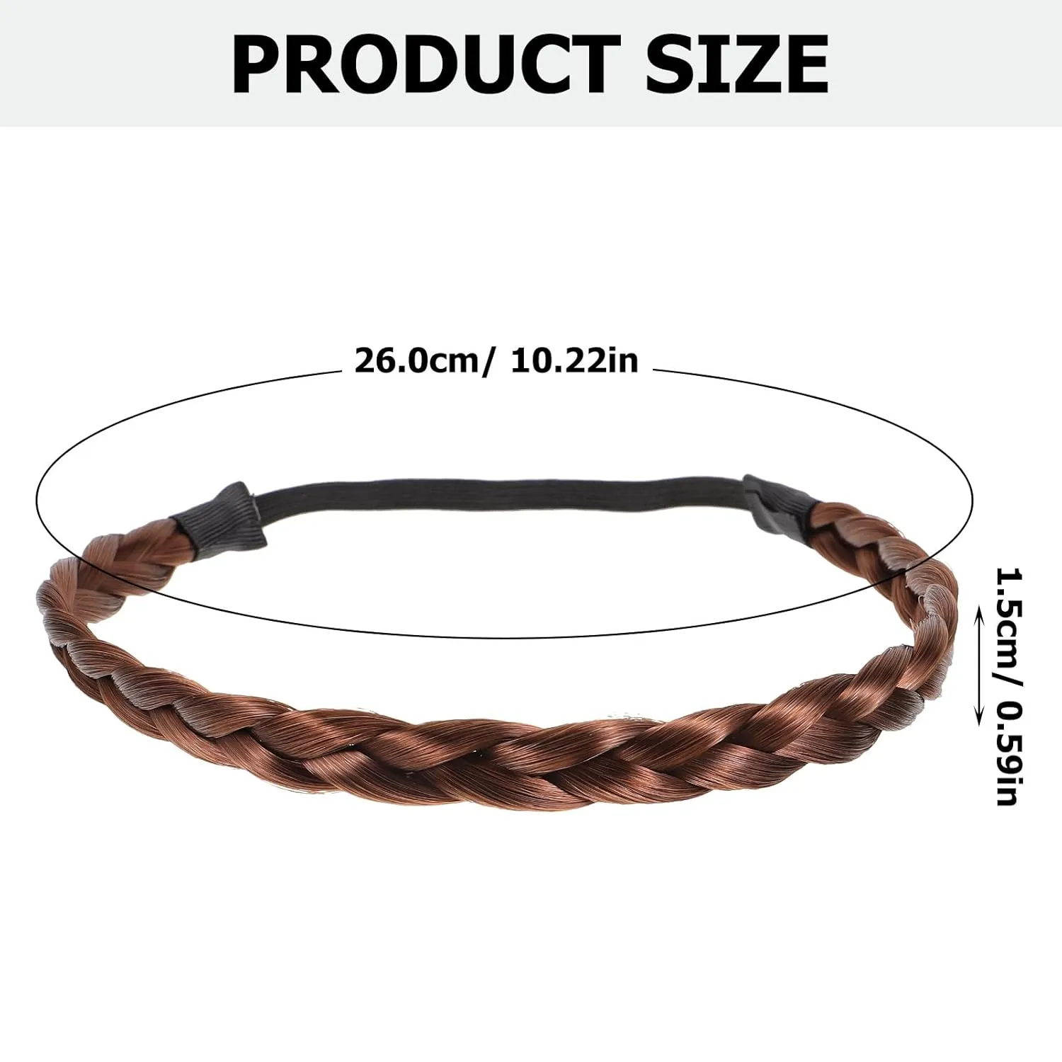 Beaupretty Braided Hair Headbands for Women - Synthetic Hair Braids for Wedding, Miss - Artificial Scarf