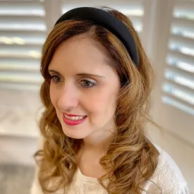 Black Headband Black Hair Band Satin