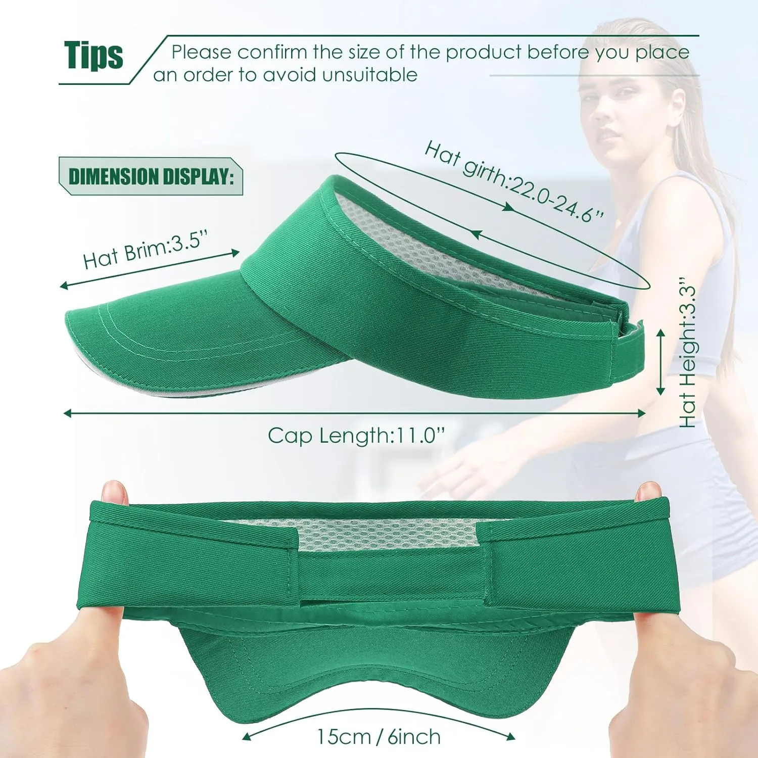 Bonuci 24 pcs Sun Visor Unisex Sun Visors Hats UV Protection Sun Hat for Women Men Tennis Baseball Golf Caps Bulk