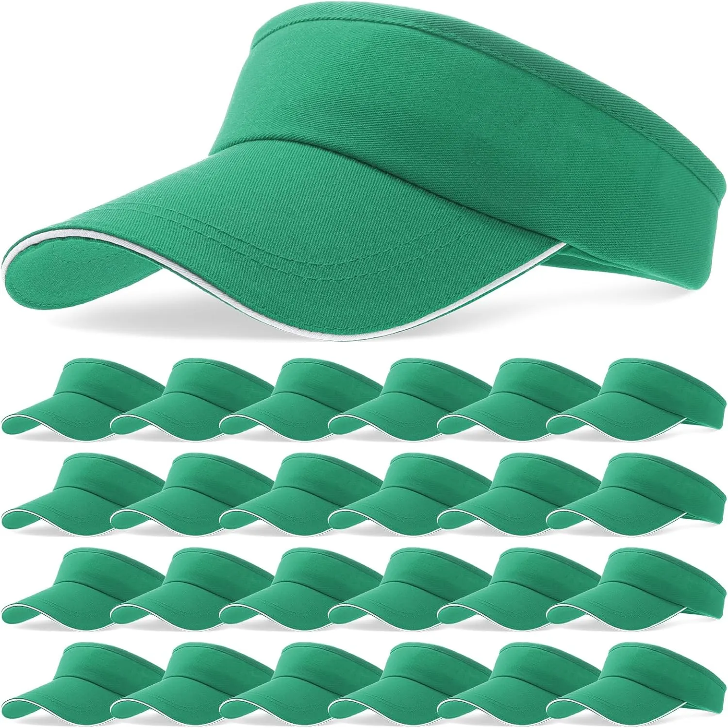 Bonuci 24 pcs Sun Visor Unisex Sun Visors Hats UV Protection Sun Hat for Women Men Tennis Baseball Golf Caps Bulk