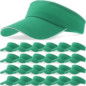 Bonuci 24 pcs Sun Visor Unisex Sun Visors Hats UV Protection Sun Hat for Women Men Tennis Baseball Golf Caps Bulk