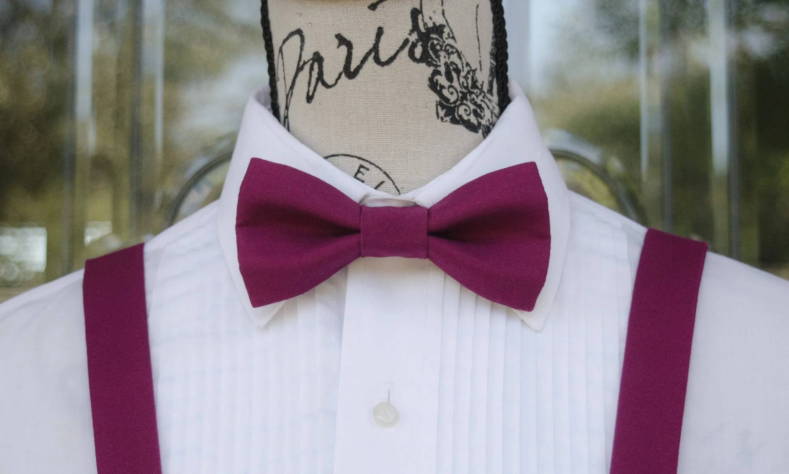 Boysenberry Bow Tie and/or Suspenders (217)