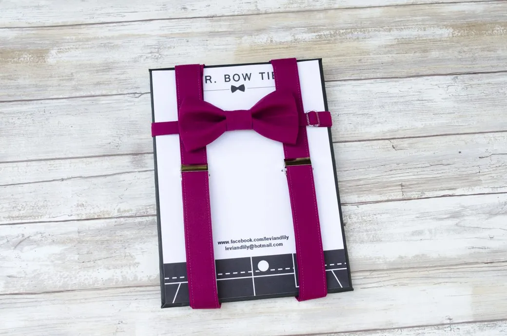 Boysenberry Bow Tie and/or Suspenders (217)