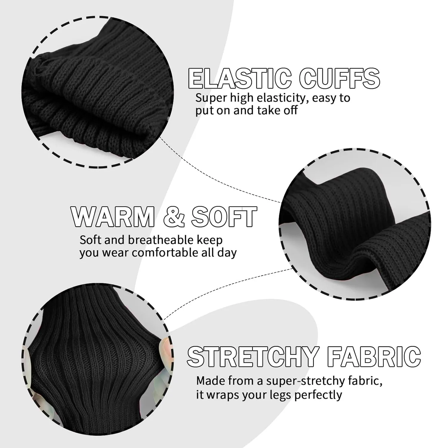 Buauty Leg Warmers for Women 80s 90s Outfit Fashion Neon Ribbed Leg Socks Fashion Y2k Neon Accessories Sports Yoga (2 Pairs)