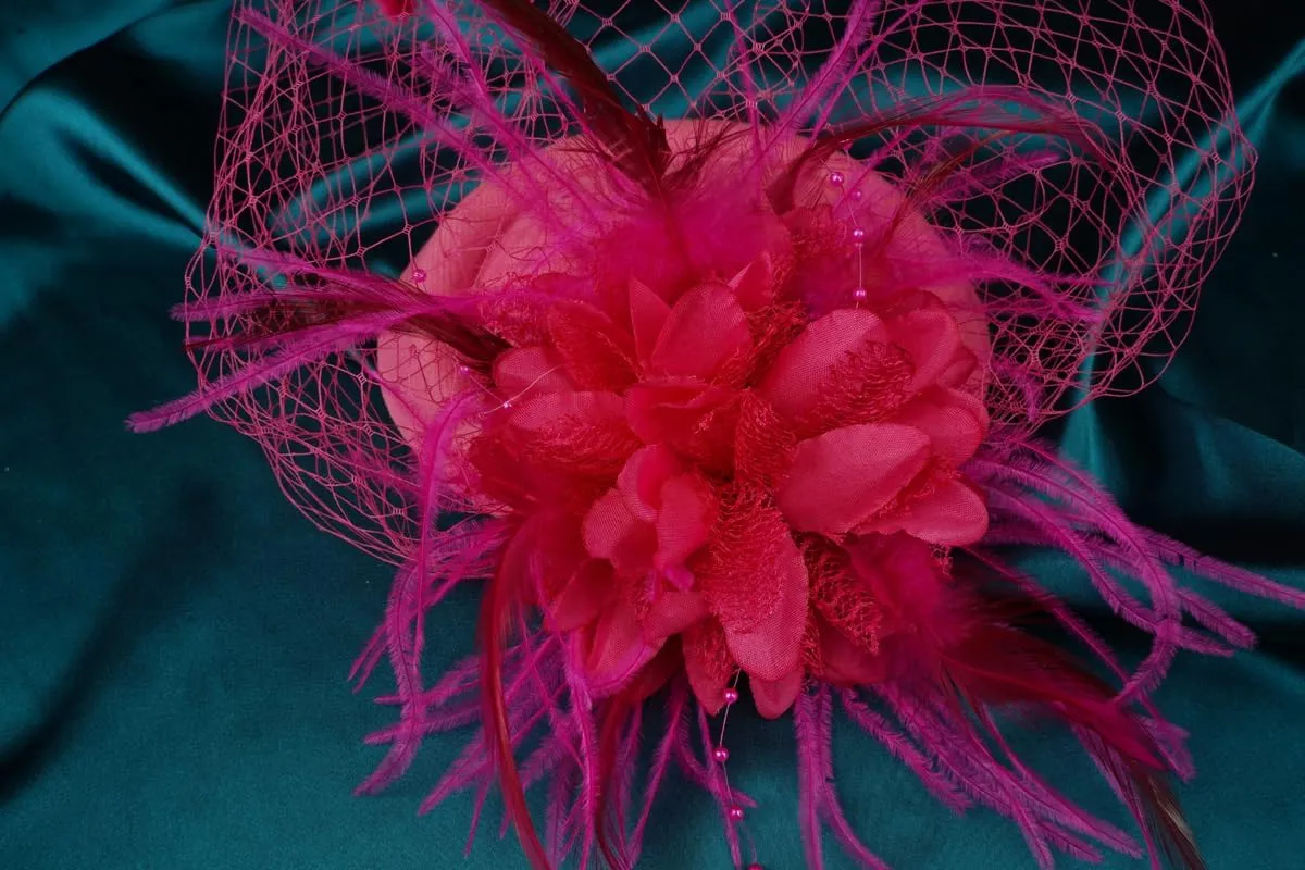 Cizoe Fascinators Hats for Women Pillbox Hat 20s 30s 50s Vintage Feather Headwear Bowler Flower Veil Wedding Tea Party Hat