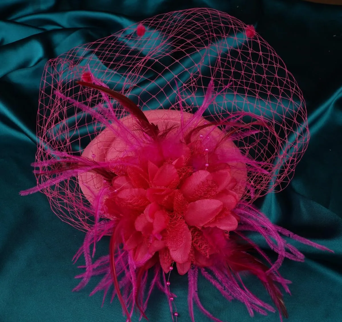 Cizoe Fascinators Hats for Women Pillbox Hat 20s 30s 50s Vintage Feather Headwear Bowler Flower Veil Wedding Tea Party Hat