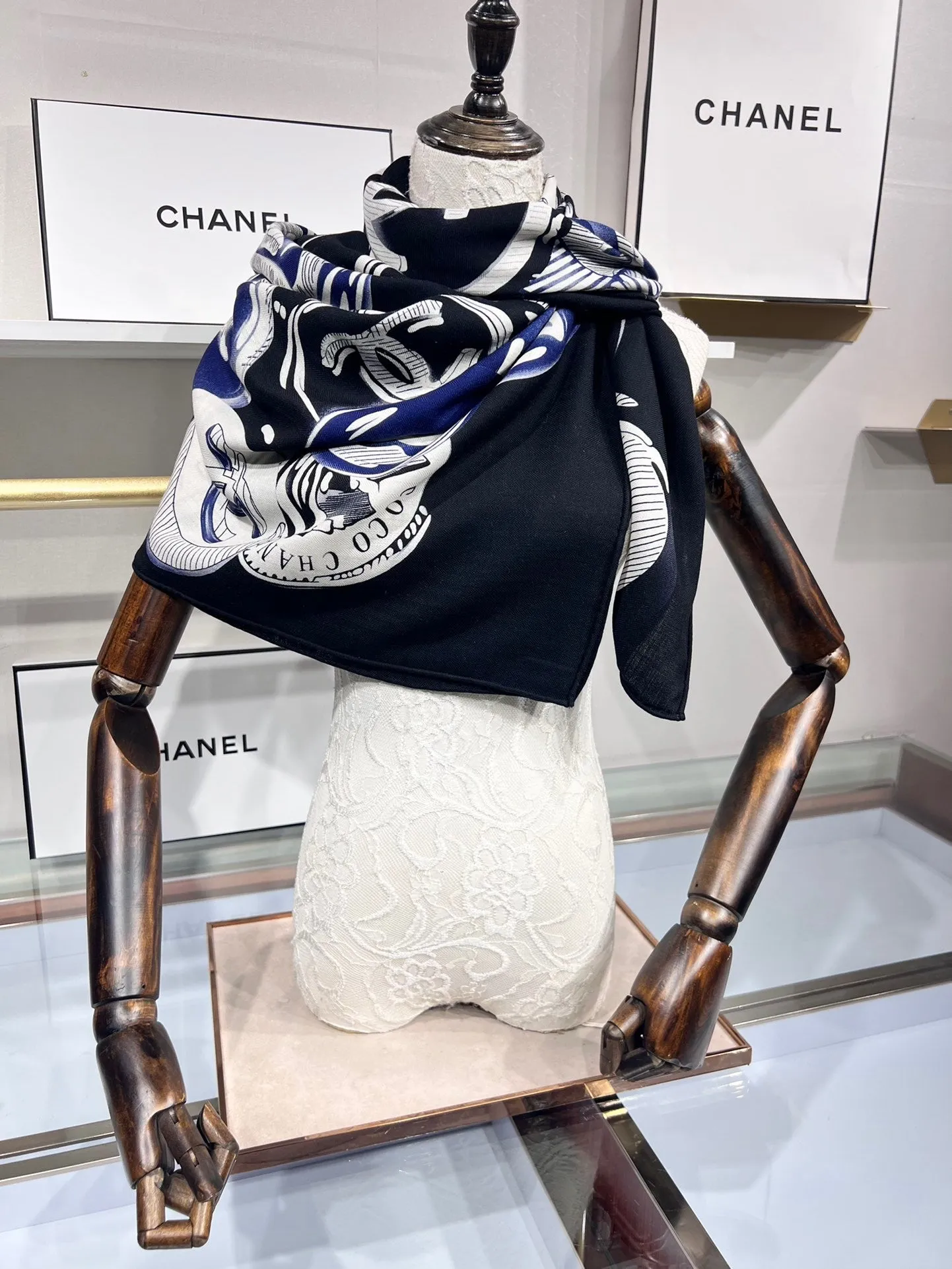 CLTH338 CC Cashmere Square Scarf / 140x140cm(55.1x55.1in)