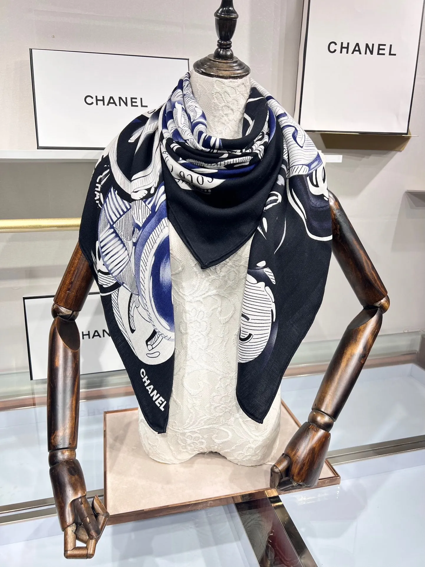 CLTH338 CC Cashmere Square Scarf / 140x140cm(55.1x55.1in)