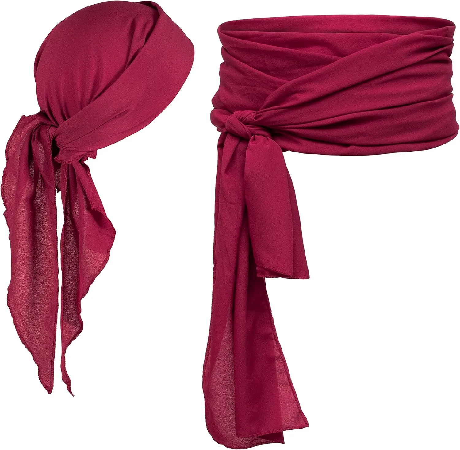 Costume Accessories: Plus Size Pirate Scarf Belt Waist Sash and Head Bandanas for Halloween Women Men