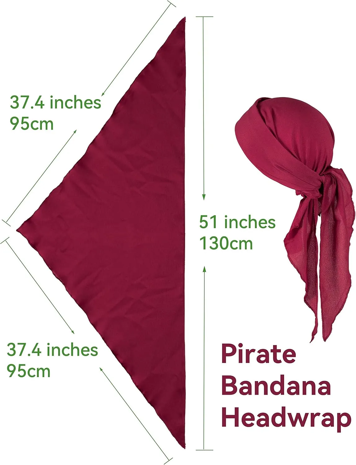 Costume Accessories: Plus Size Pirate Scarf Belt Waist Sash and Head Bandanas for Halloween Women Men
