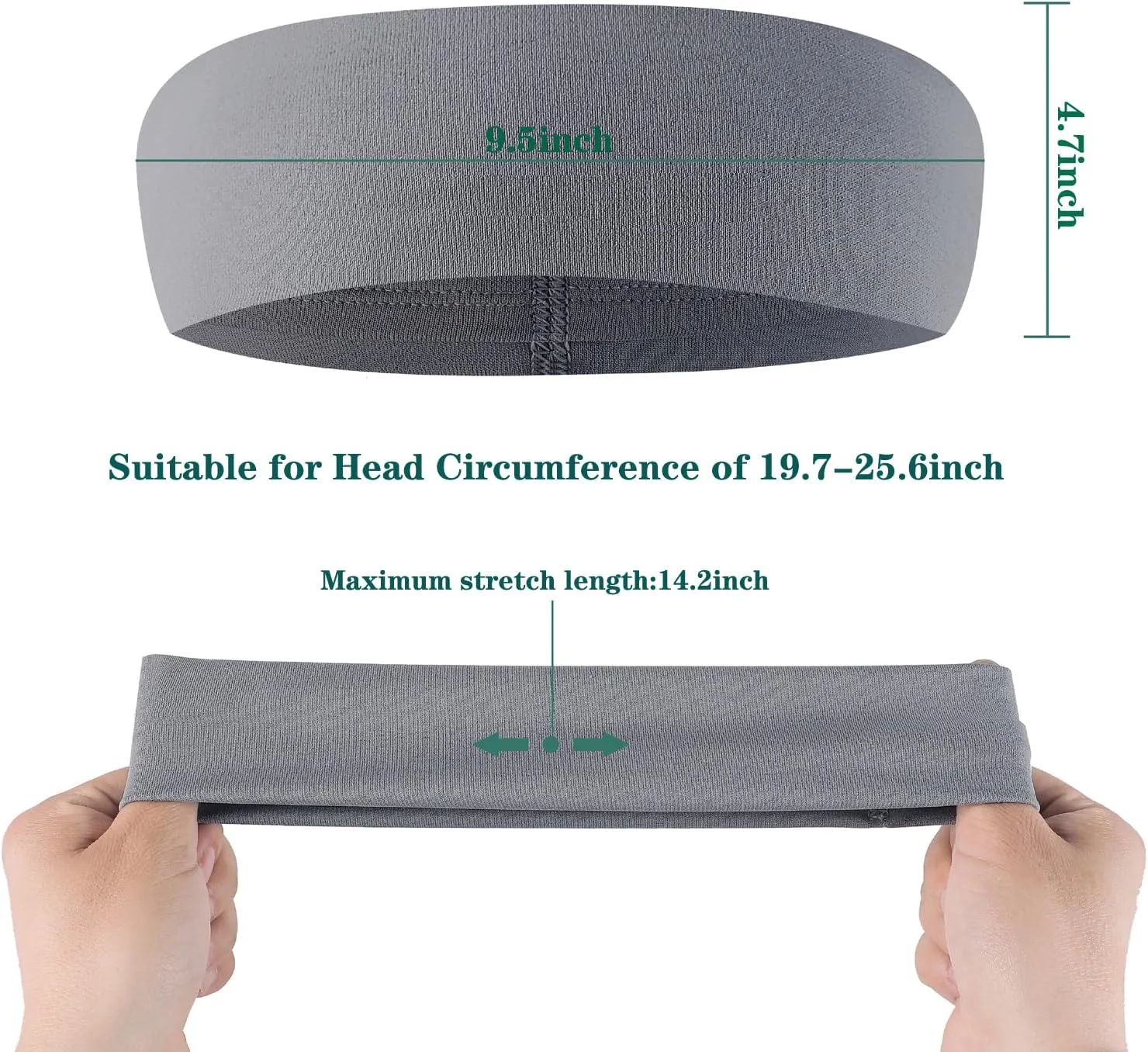 DEMIL Mens Running Headband,1 Pack or 3Pack,Stretchy Moisture Wicking Workout Sweatband,for Football,Runing,Tennis,Cycling,Fitness Unisex Sports Hairband