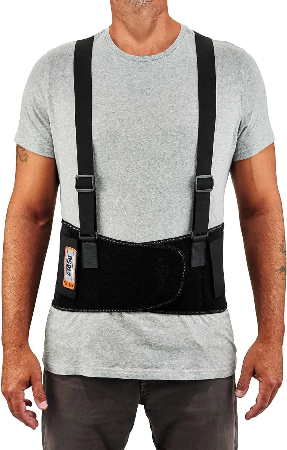 Ergodyne ProFlex 1650 Back Support Belt, 7.5" Elastic, Adjustable, Removeable Straps, XL