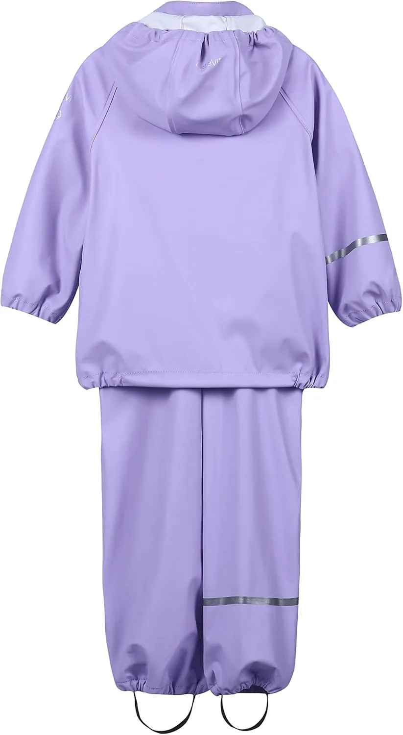 European Kids Waterproof Eco Friendly Snow Suit Ultra 10.000mm Shell, Detachable Hood, Reflective Stripes Boys Girls