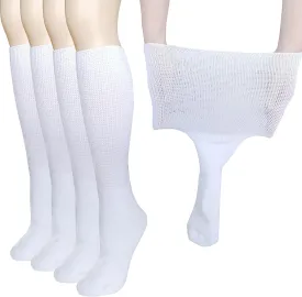 Extra Wide Socks for Lymphedema Swollen Feet Leg, Bariatric Socks, Cast Boot Sock, Diabetic Non Binding Neuropathy Swelling Women Men 2 Pairs