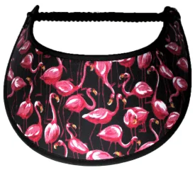 Flamingo Flock on a Black Sun Visor
