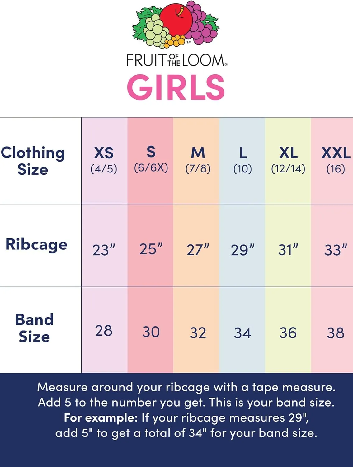 Fruit of the Loom Girls' Soft and Smooth Training Bra