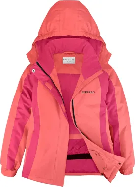 Girl's Waterproof Ski Jacket,Warm Winter Snow Coat,Hooded Fleece Outwear,Windproof RainCoat