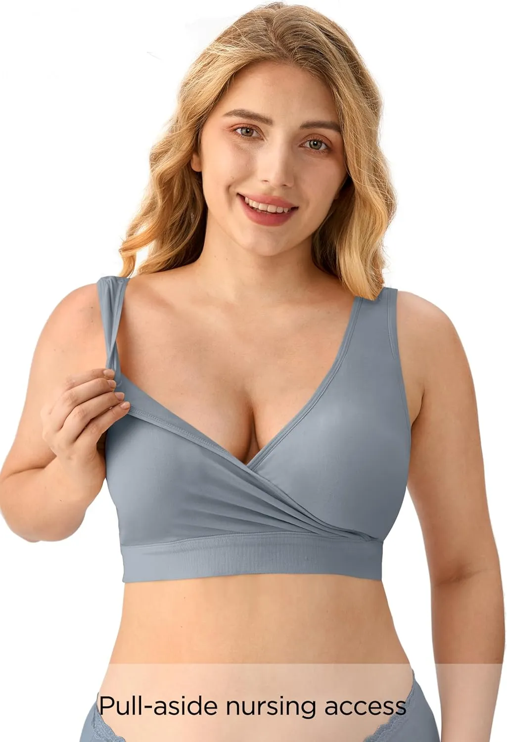 HBselect Nursing Bras for Breastfeeding, Maternity Nursing Sleep Bra Wireless Pregnancy Sleep Bralette 3/5 Pack