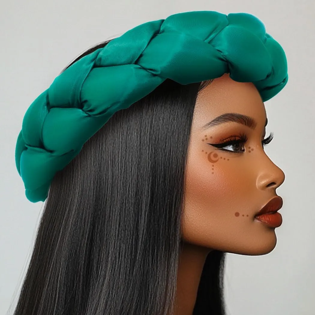 HeadWrap African Turban Hairband Pre-Tied Twisted Braid Headband with Matching Beanie Cap Headwrap Hat