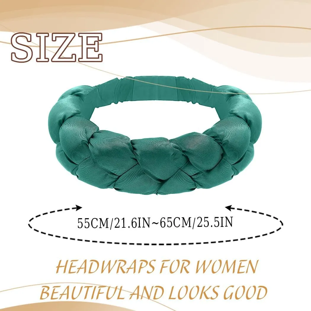 HeadWrap African Turban Hairband Pre-Tied Twisted Braid Headband with Matching Beanie Cap Headwrap Hat