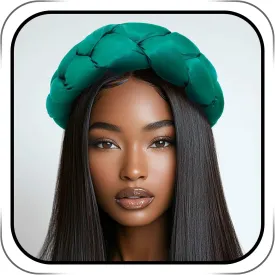 HeadWrap African Turban Hairband Pre-Tied Twisted Braid Headband with Matching Beanie Cap Headwrap Hat