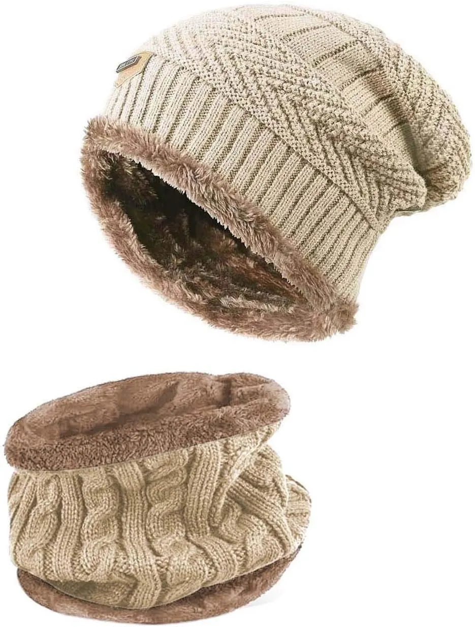 HINDAWI Womens Slouchy Beanie Winter Hat Knit Warm Snow Ski Skull Outdoor Cap