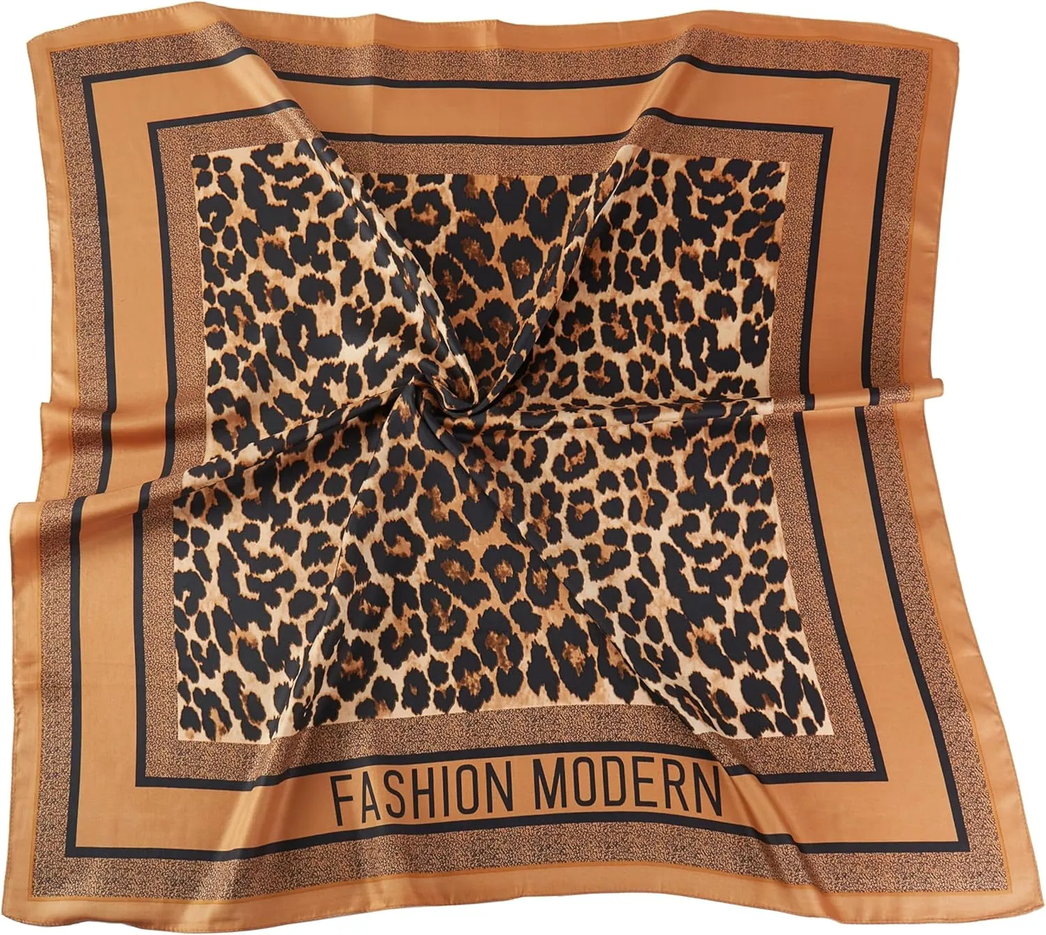 JN&LULU Women's satin square scarf Fashion pattern large hair scarf wrap headscarf 35" x 35"
