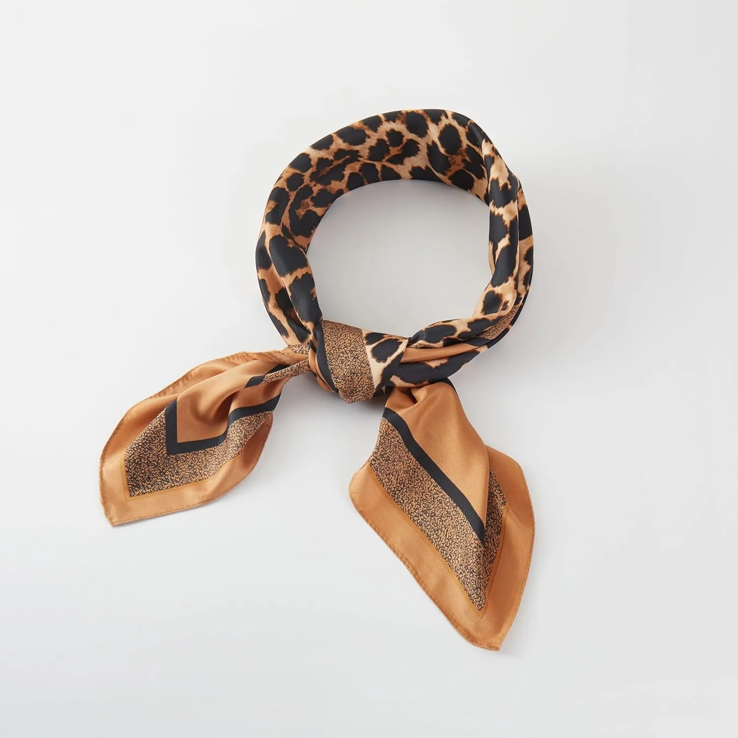 JN&LULU Women's satin square scarf Fashion pattern large hair scarf wrap headscarf 35" x 35"