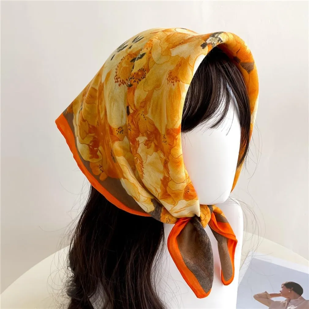 K-Elewon Women Medium Square Scarf Head Scarf Neck Scarf Hair Scarf Head Sleeping Wraps Bandana Scarfs for Women