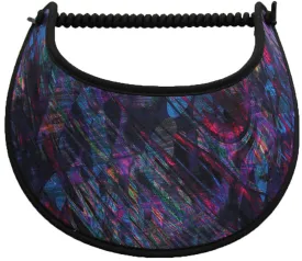 M165 Sun Visor with Purple, Blue and Black Abstract Design