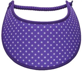 M598 Dots on Purple Sun Visor with Purple Trim