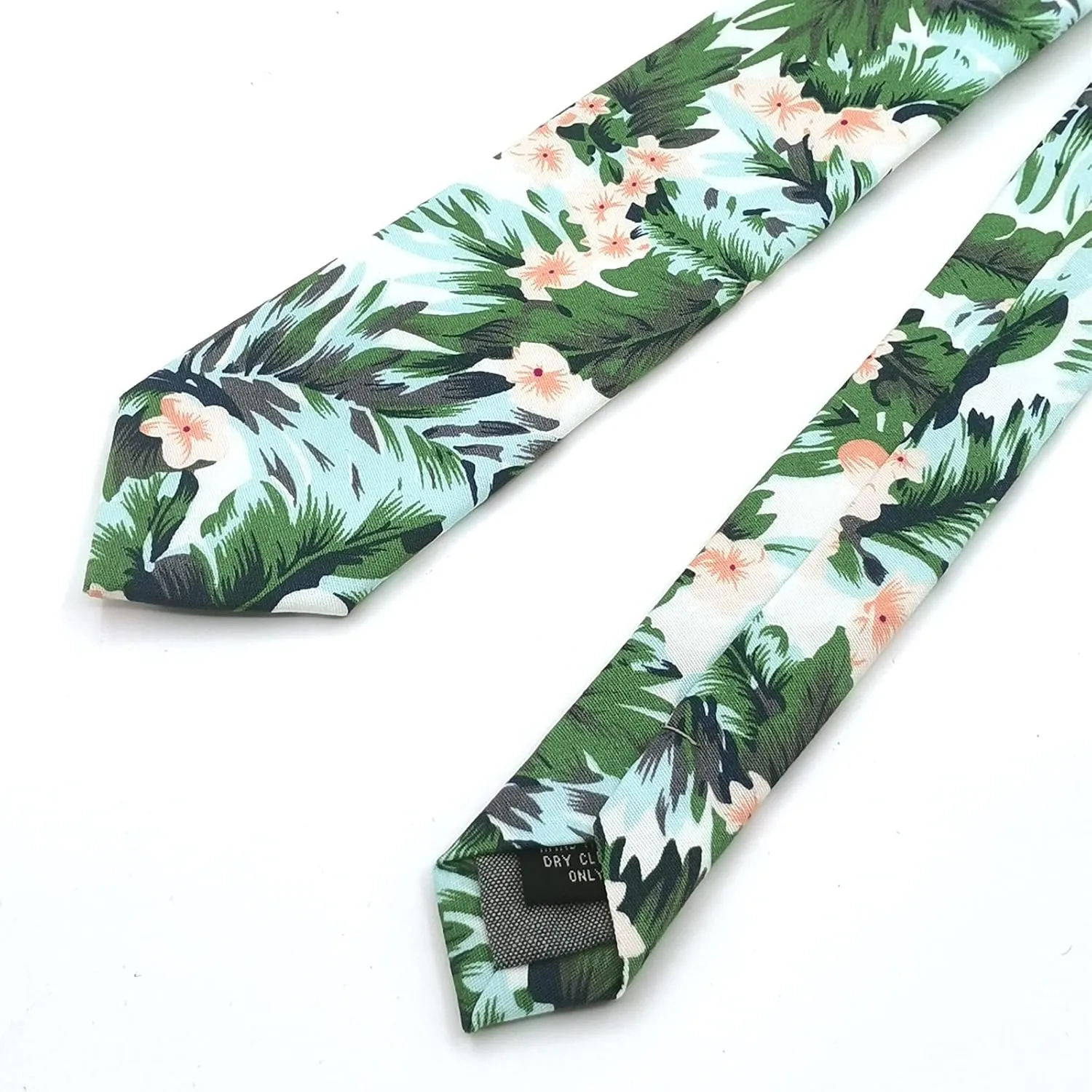 Mantieqingway Men's Cotton Floral Neck Tie 2.56'' Printed Skinny Tie