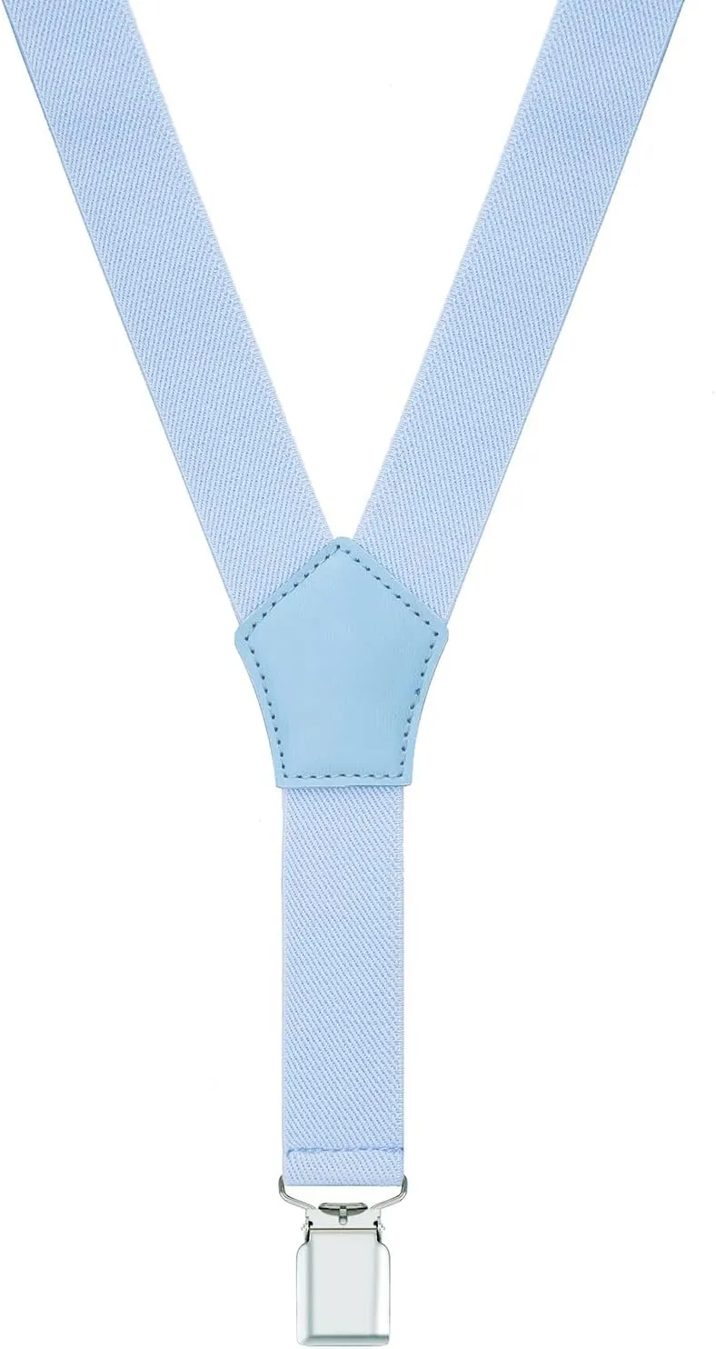 Men's Boys' Bow Tie and Suspenders Set Y Shape Adjustable Elastic