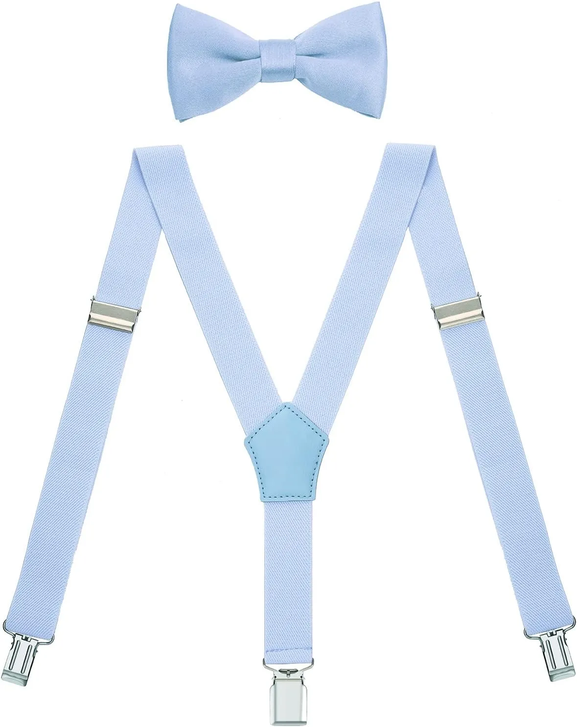 Men's Boys' Bow Tie and Suspenders Set Y Shape Adjustable Elastic