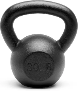 Premium Powder Coated Solid Cast Iron Kettlebell Weights 5, 10, 15, 20, 25, 30, 35, 40, 45 lbs