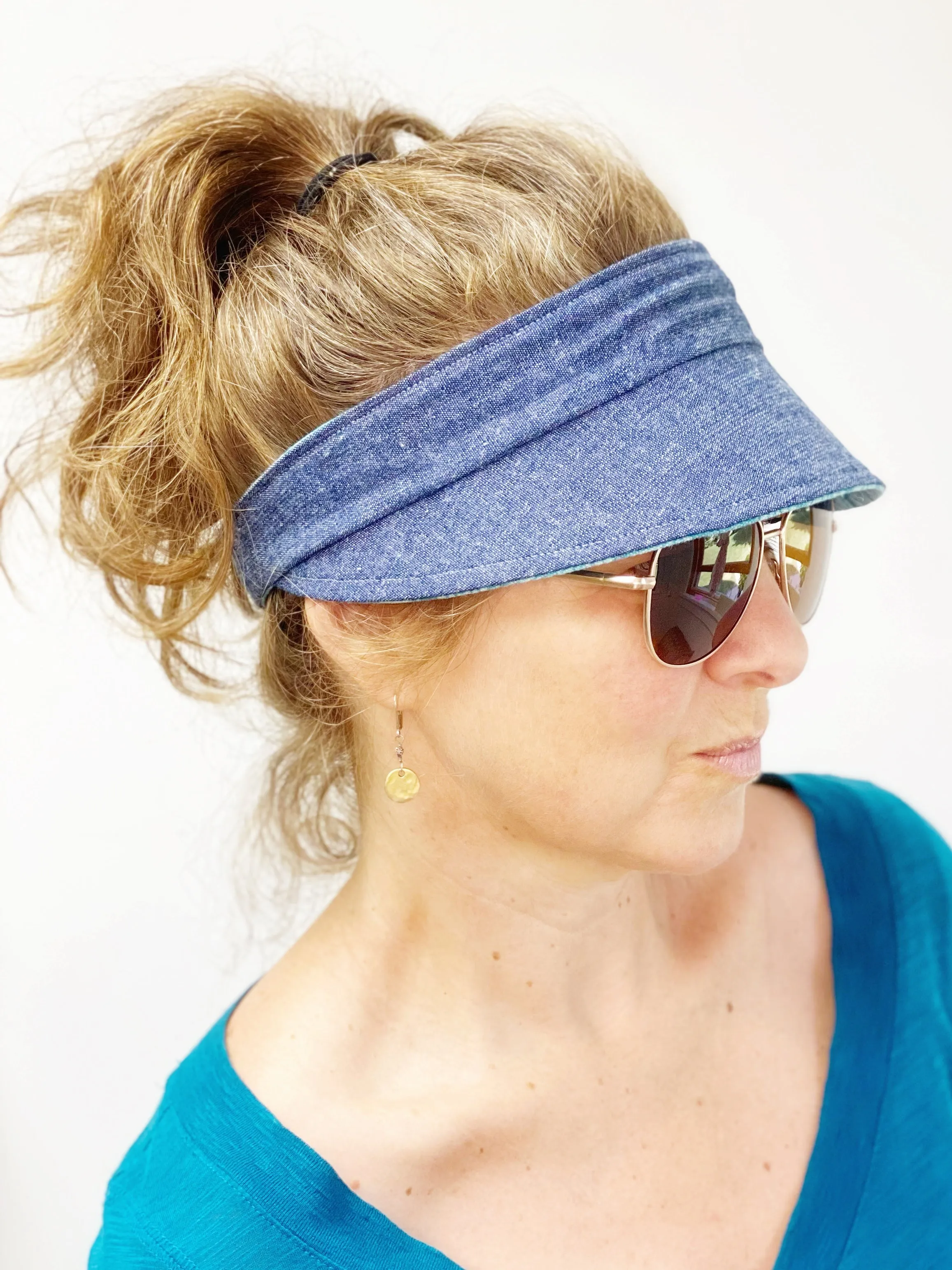 Ready to Ship, Small Women's Sun Visor, Summer Hat for Women, Running Visor for Women, Visor for Summer