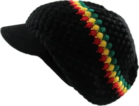 RW Unisex Cotton Rasta Beanie Visor (More Colors)