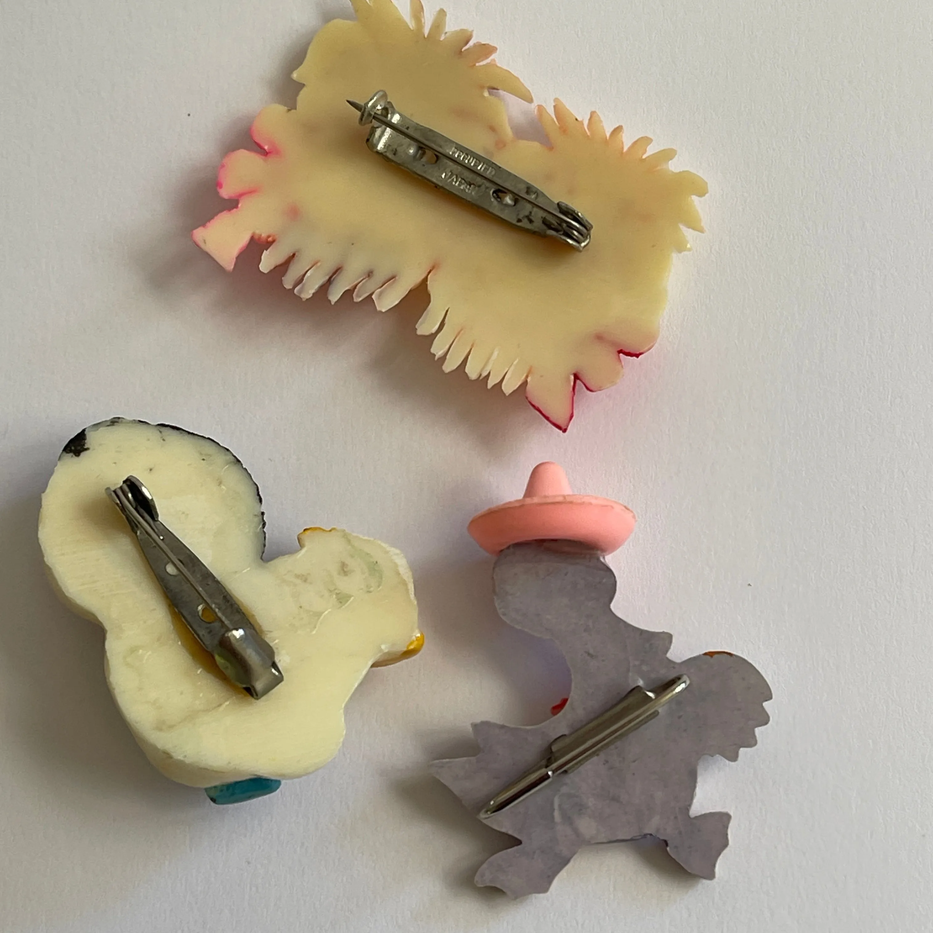 Set of three Mid Century Retro Brooches