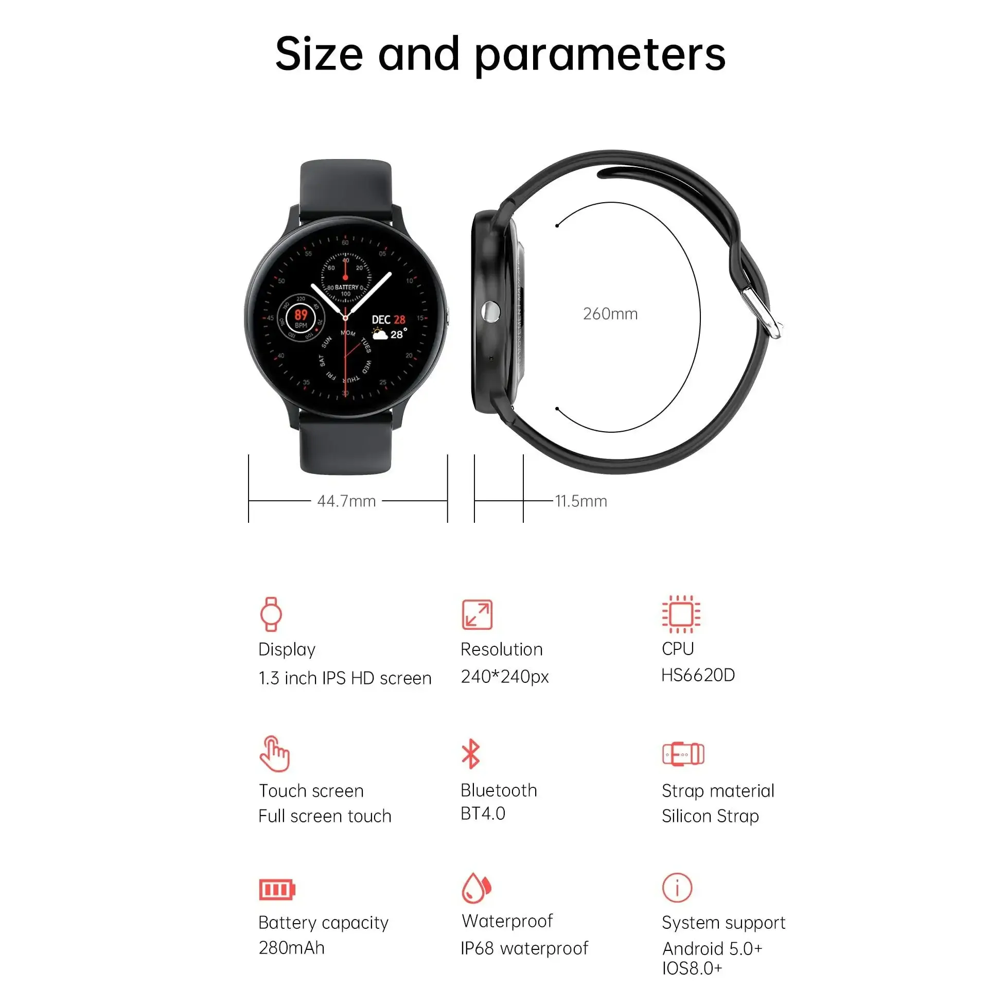 Smartwatch Waterproof 4G ROM