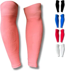 SOCCER SLEEVE SOCKS with Silicone Anti Slip - Pre Cut Socks - Soccer Leg Sleeves