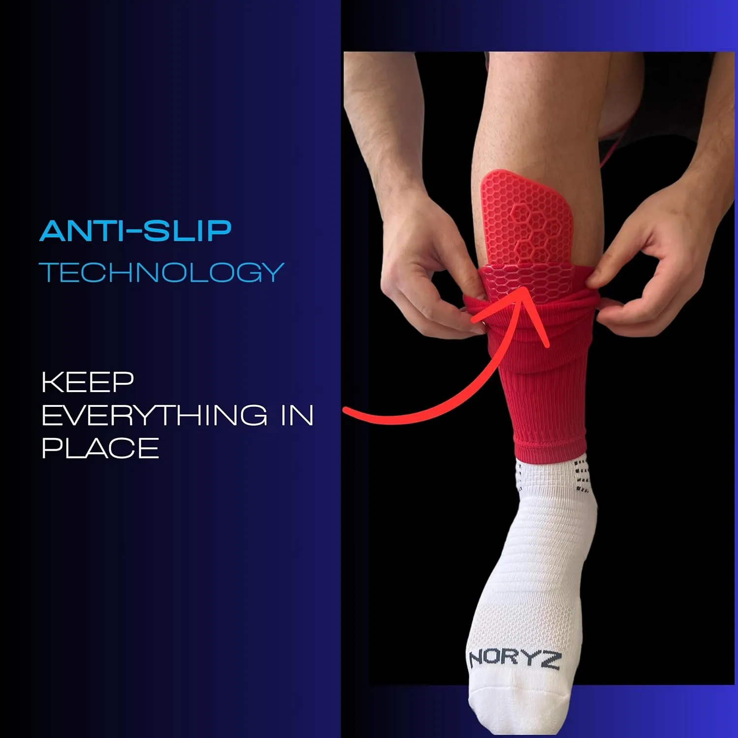 SOCCER SLEEVE SOCKS with Silicone Anti Slip - Pre Cut Socks - Soccer Leg Sleeves